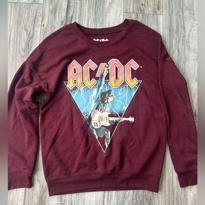 NWOT AC/DC Maroon Sweatshirt in Size Small